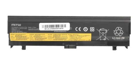 Bateria 00NY486 do Lenovo Thinkpad L560 L570 4400 mAh (48 Wh) 10.8V (11.1V) Mitsu
