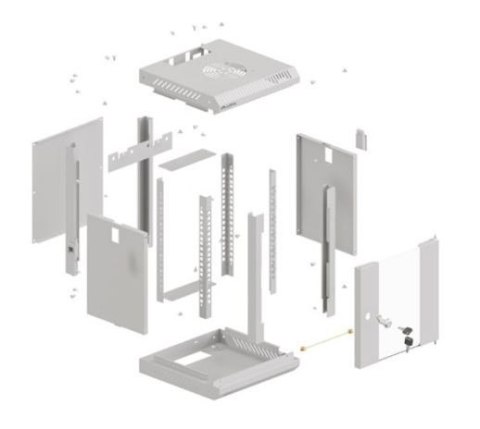 Szafa instalacyjna rack wisząca 10 cali 9U 300x300 szara Lanberg