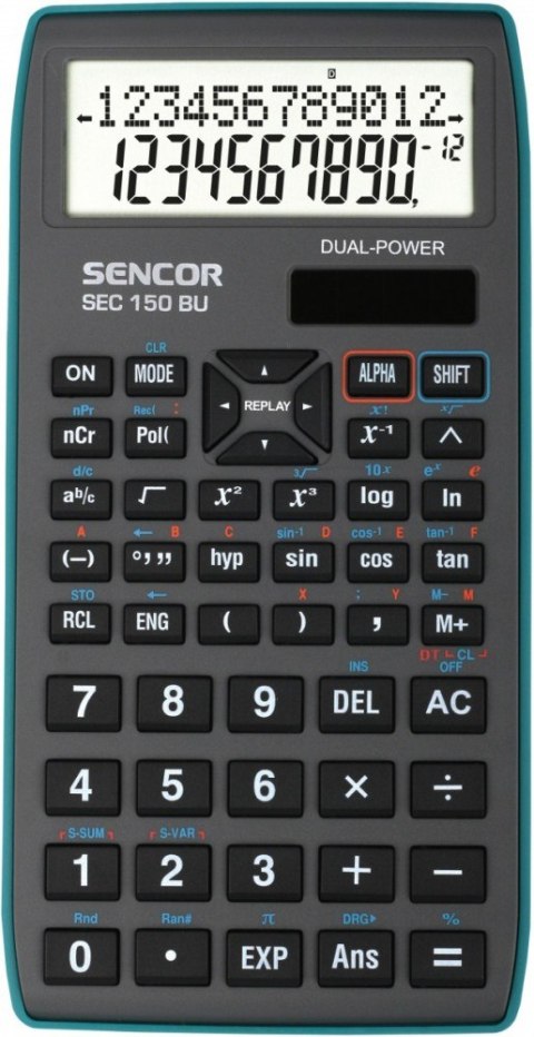 Kalkulator szkolno - naukowy SEC 150 BU 12+10 cyfrowy wys. LCD Sencor