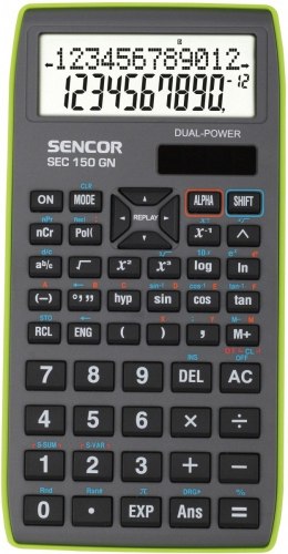 Kalkulator szkolno - naukowy SEC 150 GN 12+10 cyfrowy wys. LCD Sencor