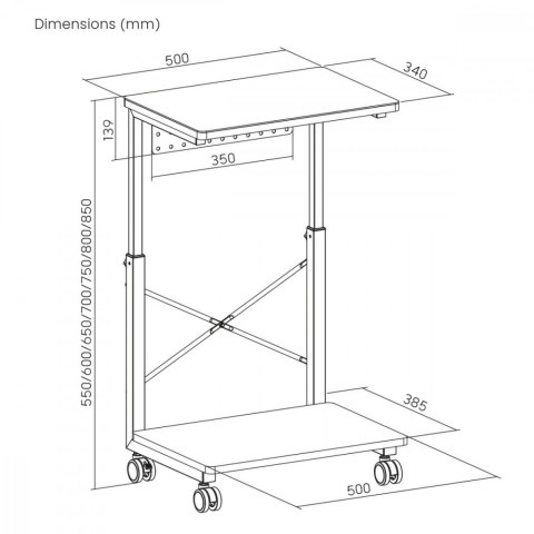 Podstawka wózek pod komputer CPU RS430 max 80kg Maclean
