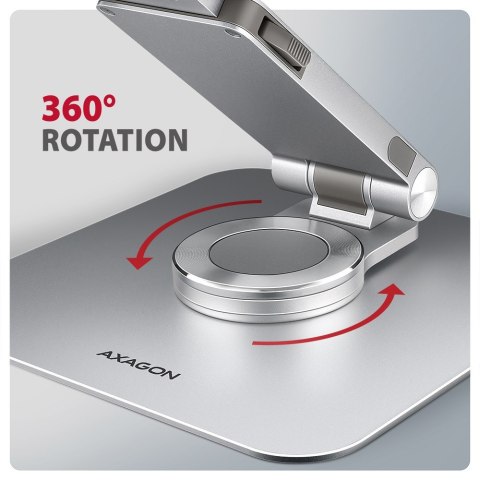 STND-LR Podstawa do laptopów aluminiowa 10-17,3" regulowane kąty nachylenia, obrót o 360 stopni