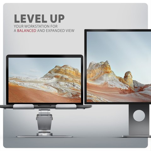 STND-LR Podstawa do laptopów aluminiowa 10-17,3" regulowane kąty nachylenia, obrót o 360 stopni