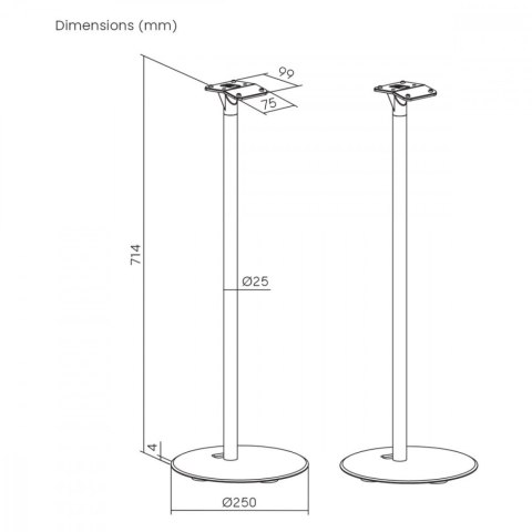 Stojaki podłogowe do Sonos ERA 300, MC-995 max 5kg Maclean