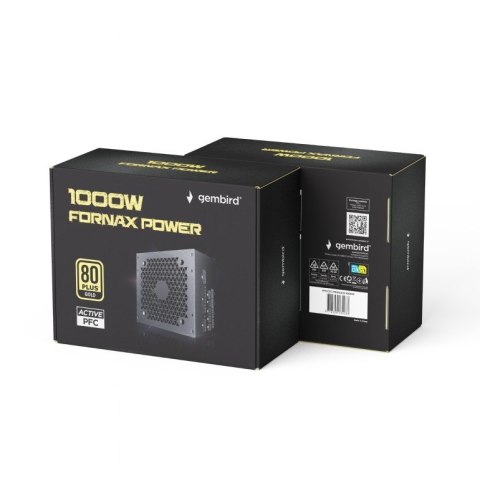 Zasilacz ATX o mocy 1000W aktywne PFC 12 cm fan 80+Gold Gembird