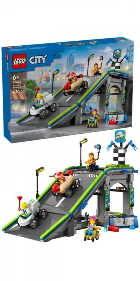 Klocki City 60460 Bez granic: tor z rampami dla wyścigówek LEGO