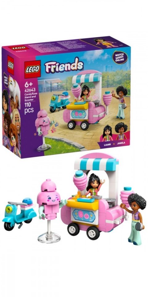 Klocki Friends 42643 Stoisko z watą cukrową i skuter LEGO