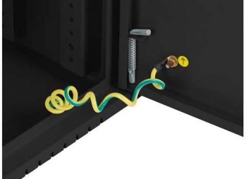 Szafa instalacyjna rack wisząca 19 cali 6U+3U 540x200 niskoprofilowa (złożona) czarna Lanberg