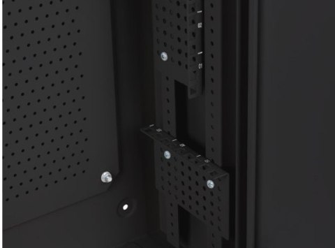 Szafa instalacyjna rack wisząca 19 cali 6U+3U 540x200 niskoprofilowa (złożona) czarna Lanberg