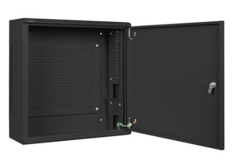 Szafa instalacyjna rack wisząca 19 cali 6U+3U 540x200 niskoprofilowa (złożona) czarna Lanberg