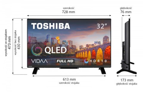 Telewizor QLED 32 cale 32QV2F63DG Toshiba
