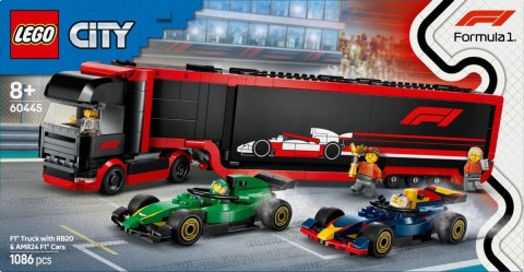 Klocki City 60445 F1 Ciężarówka z bolidami RB20 i AMR24 F1 LEGO