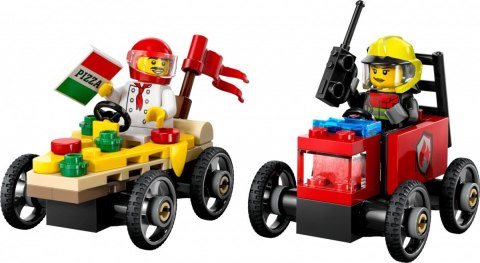 Klocki City 60458 Zestaw wyścigówek: pizza kontra wóz strażacki LEGO