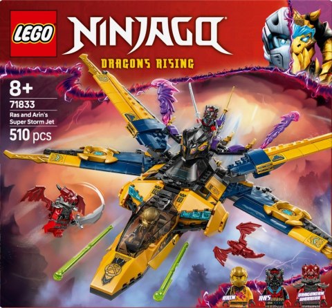Klocki Ninjago 71833 Ras i burzowy superodrzutowiec Arina LEGO
