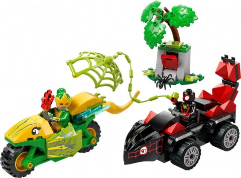 Klocki SPIDEY 11198 Pościg Spina za Electro w dinopojeździe LEGO