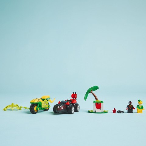 Klocki SPIDEY 11198 Pościg Spina za Electro w dinopojeździe LEGO