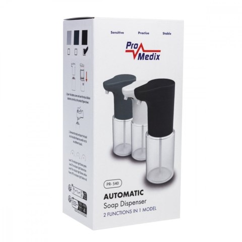 Bezdotykowy dozownik mydła PR-540B Czarny ProMedix Bezdotykowy dozownik mydła PR-540B Czarny ProMedix