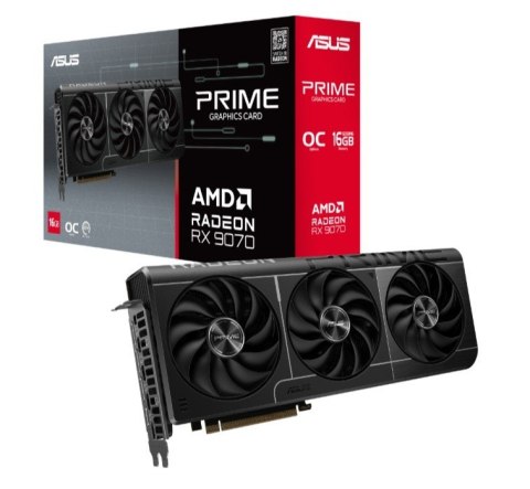 Karta graficzna RX 9070 PRIME OC 16GB GDDR6 256bit DP/HDMI Asus Karta graficzna RX 9070 PRIME OC 16GB GDDR6 256bit DP/HDMI Asus
