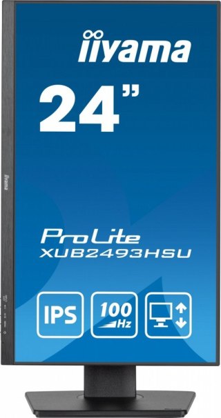 Monitor 24 cale XUB2493HSU-B7,IPS.HDMI.DP.2x2W.USBx2,300cd IIYAMA