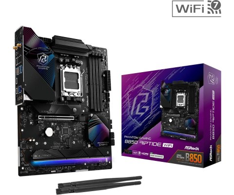 Płyta główna B850 Phantom Gaming Riptide WiFi AM5 4DDR5 ATX ASRock Płyta główna B850 Phantom Gaming Riptide WiFi AM5 4DDR5 ATX ASRock