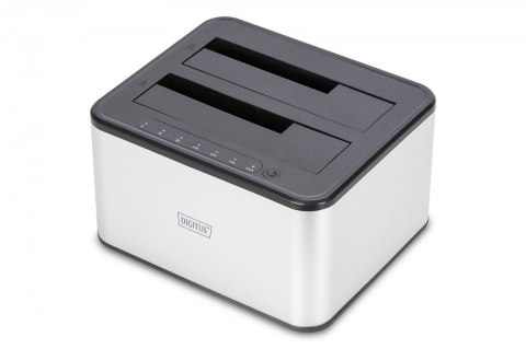 Stacja dokująca USB 3.0 Super Speed do 2x SSD/HDD 2.5/3.5" SATA III max.2x20TB z funkcją klonowania Digitus