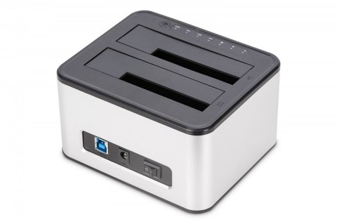 Stacja dokująca USB 3.0 Super Speed do 2x SSD/HDD 2.5/3.5" SATA III max.2x20TB z funkcją klonowania Digitus