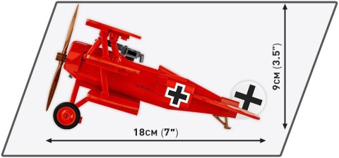 Klocki Fokker DR.1 Czerwony Baron 221 klocków