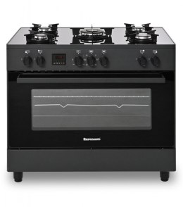 Kuchnia gazowo-elektryczna 90cm KWGE-K90 czarna matowa Ravanson