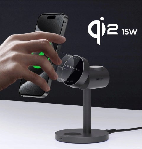 LC-MC311 3w1 Qi2 15W ładowarka bezprzewodowa MagSafe + ładowarka PD 30W AUKEY