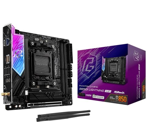 Płyta główna B850I LIGHTNING WIFI AM5 2DDR5 ITX ASRock Płyta główna B850I LIGHTNING WIFI AM5 2DDR5 ITX ASRock