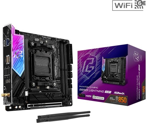 Płyta główna B850I LIGHTNING WIFI AM5 2DDR5 ITX ASRock Płyta główna B850I LIGHTNING WIFI AM5 2DDR5 ITX ASRock