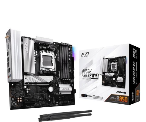 Płyta główna B850M PRO RS WIFI AM5 4DDR5 mATX ASRock Płyta główna B850M PRO RS WIFI AM5 4DDR5 mATX ASRock