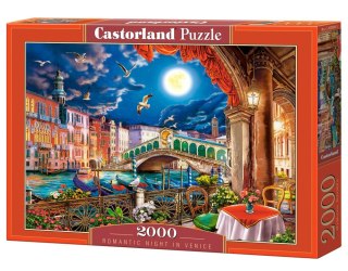 Puzzle 2000 elementów Romantyczna noc w Wenecji Castor