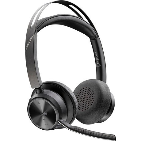 Zestaw słuchawkowy Voyager Focus 2 certyfikatem Microsoft Teams USB-C-C z podstawką ładującą, przejściówka USB-C/A 9T9J6AA POLY Zestaw słuchawkowy Voyager Focus 2 certyfikatem Microsoft Teams USB-C-C z podstawką ładującą, przejściówka USB-C/A 9T9J6AA POLY