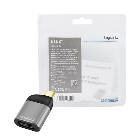 Adapter USB Type-C, do DP/F, 8K LogiLink Adapter USB Type-C, do DP/F, 8K LogiLink