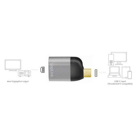 Adapter USB Type-C, do mini DB/F, 8K LogiLink Adapter USB Type-C, do mini DB/F, 8K LogiLink