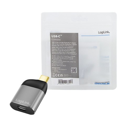 Adapter USB Type-C, do mini DB/F, 8K LogiLink Adapter USB Type-C, do mini DB/F, 8K LogiLink