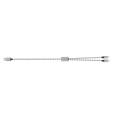 Kabel USB2.0 A/M do micro USB + USB-C, 1.2m LogiLink Kabel USB2.0 A/M do micro USB + USB-C, 1.2m LogiLink