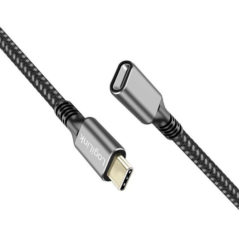 Kabel USB3.2 gen2 TypeC do USB-C/F, PD, 1m LogiLink Kabel USB3.2 gen2 TypeC do USB-C/F, PD, 1m LogiLink