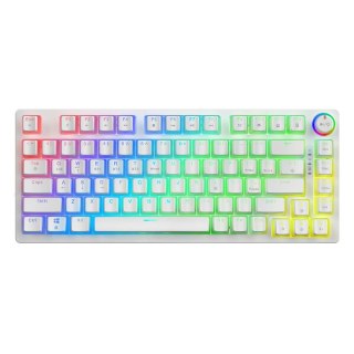 Klawiatura mechaniczna bezprzewodowa PHENIX WHITE Gateron Red Pro, Pudding Savio