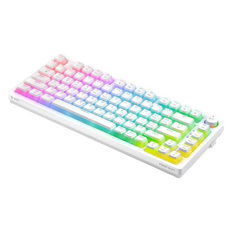 Klawiatura mechaniczna bezprzewodowa PHENIX WHITE Gateron Red Pro, Pudding Savio