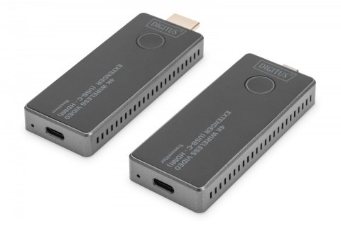 Przedłużacz/Extender USB-C - HDMI bezprzewodowy 30m UHD 4K30Hz audio (zestaw) Digitus