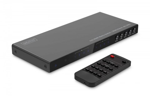 Przełącznik/Matrix HDMI 4/2-porty 4K/30Hz UHD HDCP 1.4 audio z pilotem Digitus