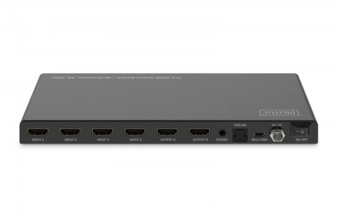 Przełącznik/Matrix HDMI 4/2-porty 4K/30Hz UHD HDCP 1.4 audio z pilotem Digitus