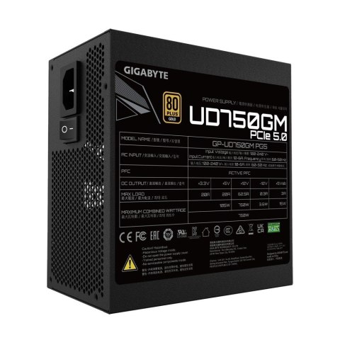 Zasilacz UD750GM PG5 750W 80PLUS GOLD ATX Gigabyte