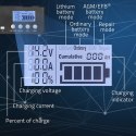 Inteligentna mikroprocesorowa ładowarka 12V | 12.6V | 24V |Prostownik z funkcją naprawy do akumulatora AGM GEL LiFePO4 | LCD Qoltec