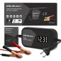 Inteligentna mikroprocesorowa ładowarka 12V | 2A | Prostownik z funkcją regeneracji ogniw do akumulatora AGM GEL | LCD Qoltec