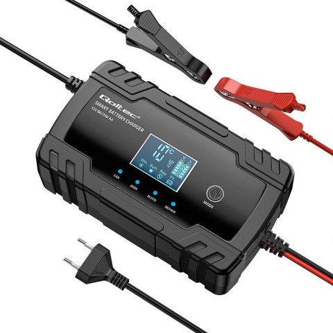 Inteligentna mikroprocesorowa ładowarka 12V 8A | 24V 4A |Prostownik z funkcją naprawy do akumulatora AGM GEL | LCD Qoltec Inteligentna mikroprocesorowa ładowarka 12V 8A | 24V 4A |Prostownik z funkcją naprawy do akumulatora AGM GEL | LCD Qoltec