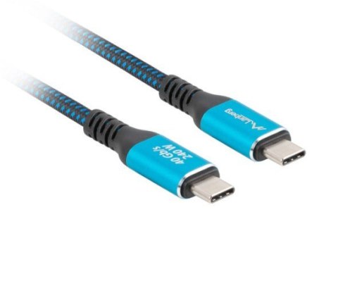 Kabel USB-C M/M USB4 1.5M 240W 60HZ czarno-niebieski