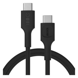 Kabel USB-C-USB-C PowerFlex 100W silikonowy 1.2m czarny Green Cell